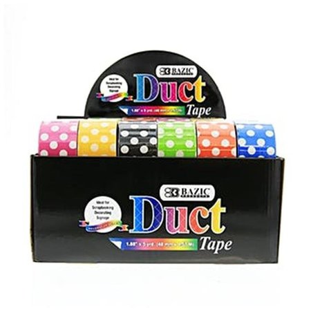 BAZIC PRODUCTS DDI 2320331 BAZIC 1.88" X 5 Yards Polka Dot Series Duct Tape Case of 24 2320331